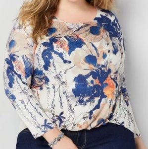 NWT Abstract Twist Front Tunic